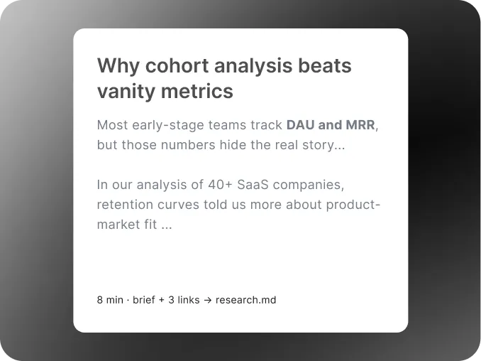 A cohort analysis research brief with citations